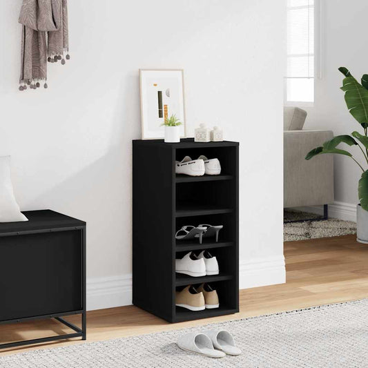 Shoe Cabinet Black 31.5x35x70 cm Engineered Wood