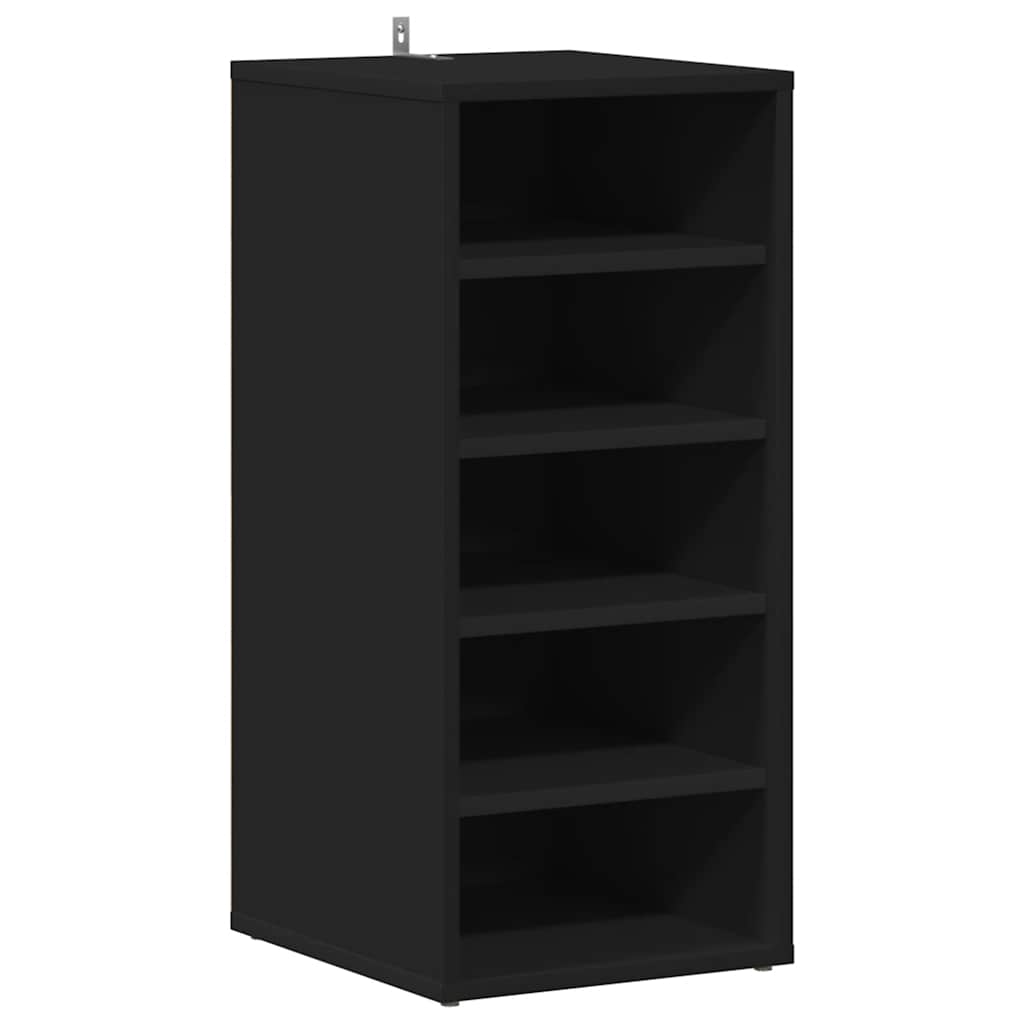 Shoe Cabinets 2 pcs Black 31.5x35x70 cm Engineered Wood