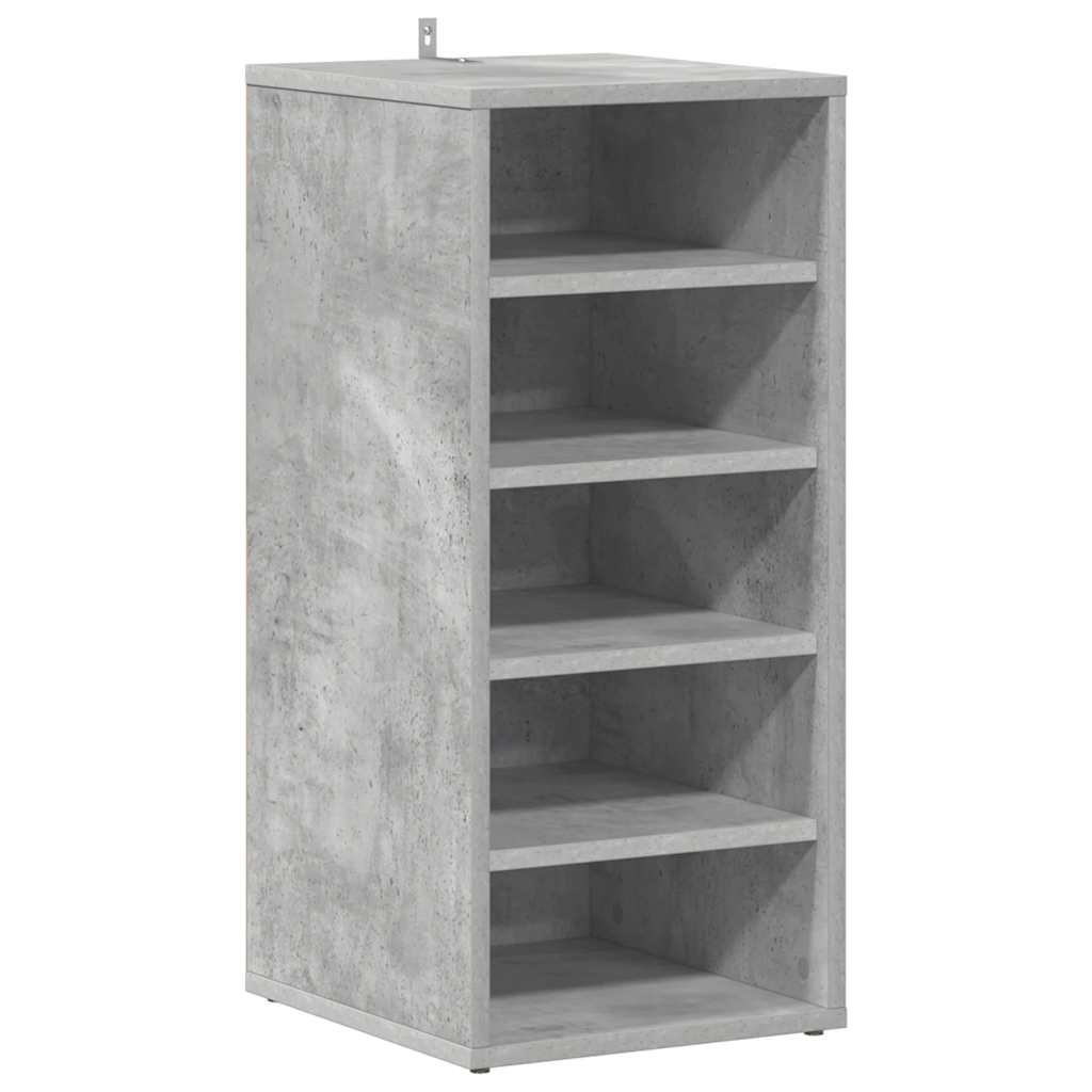 Shoe Cabinet Concrete Grey 31.5x35x70 cm Engineered Wood