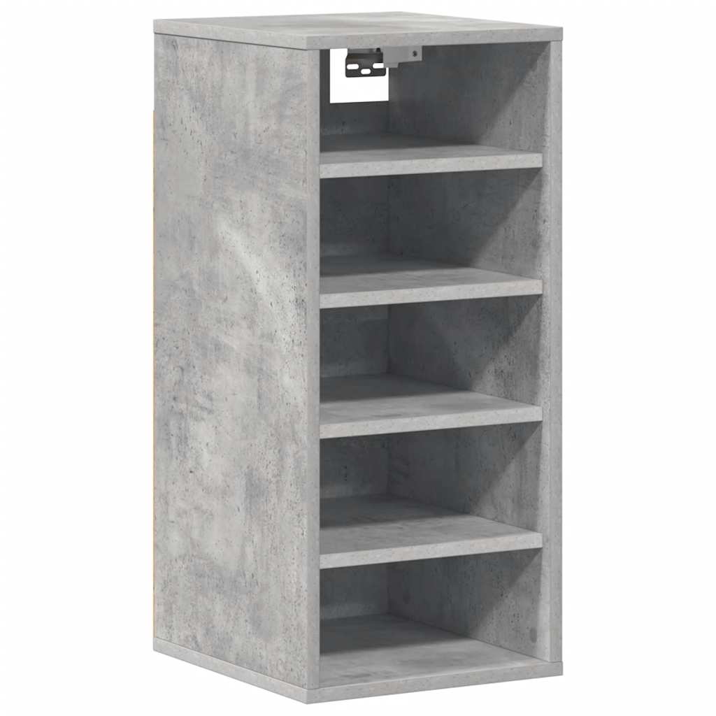 Shoe Cabinet Concrete Grey 31.5x35x70 cm Engineered Wood