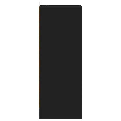 Shoe Cabinet Black 31.5x35x90 cm Engineered Wood