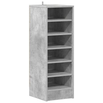 Shoe Cabinet Concrete Grey 31.5x35x90 cm Engineered Wood