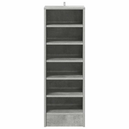 Shoe Cabinet Concrete Grey 31.5x35x90 cm Engineered Wood
