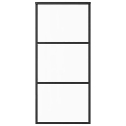 Sliding Door with Hardware Set ESG Glass&Aluminium 90x205 cm
