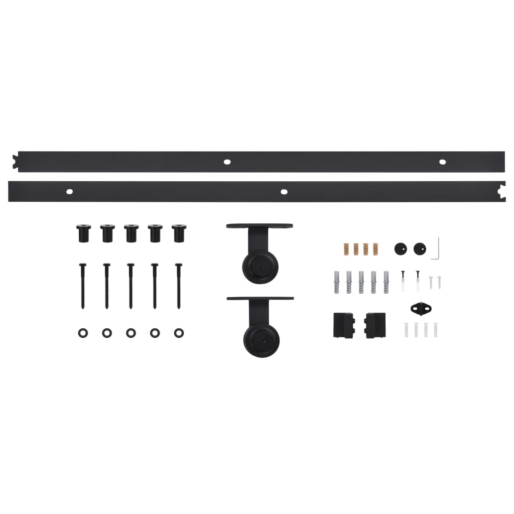 Sliding Door with Hardware Set ESG Glass&Aluminium 90x205 cm