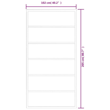 Sliding Door with Hardware Set ESG Glass&Aluminium 102x205 cm