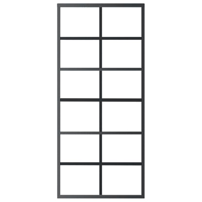 Sliding Door with Hardware Set ESG Glass&Aluminium 90x205 cm