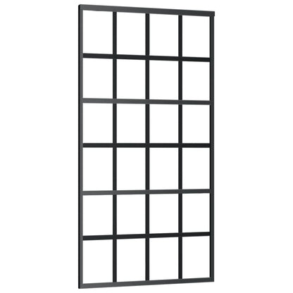 Sliding Door with Hardware Set ESG Glass&Aluminium 102x205 cm