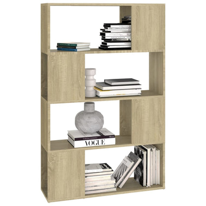 Book Cabinet Room Divider Sonoma Oak 80x24x124.5 cm Engineered Wood
