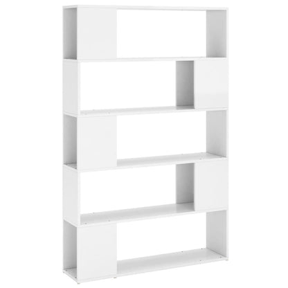 Book Cabinet Room Divider High Gloss White Engineered Wood