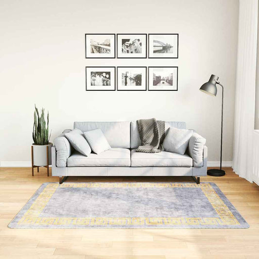 Rug Washable 120x180 cm Grey Anti Slip