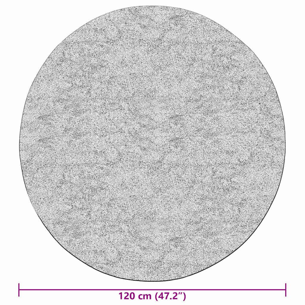 Rug Washable φ120 cm Grey Anti Slip