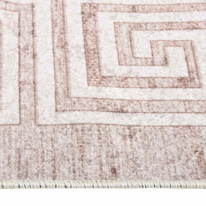 Rug Washable 80x150 cm Beige Anti Slip