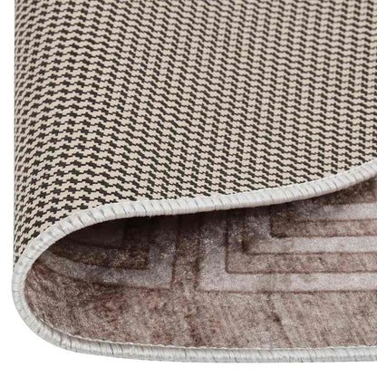 Rug Washable 120 cm Beige Anti Slip