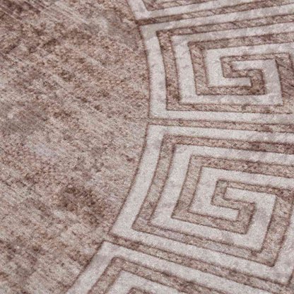 Rug Washable 120 cm Beige Anti Slip