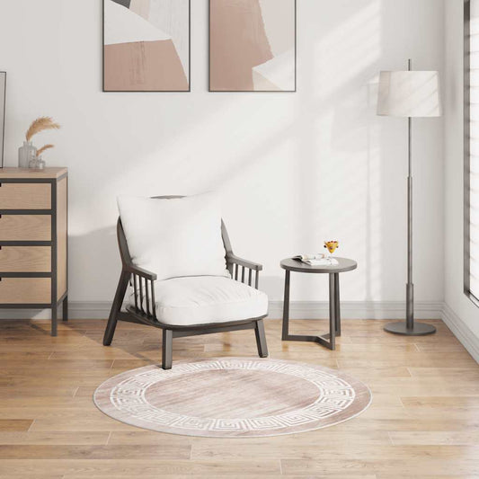 Rug Washable 120 cm Beige Anti Slip