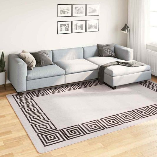 Rug Washable 190x300 cm Light Beige Anti Slip