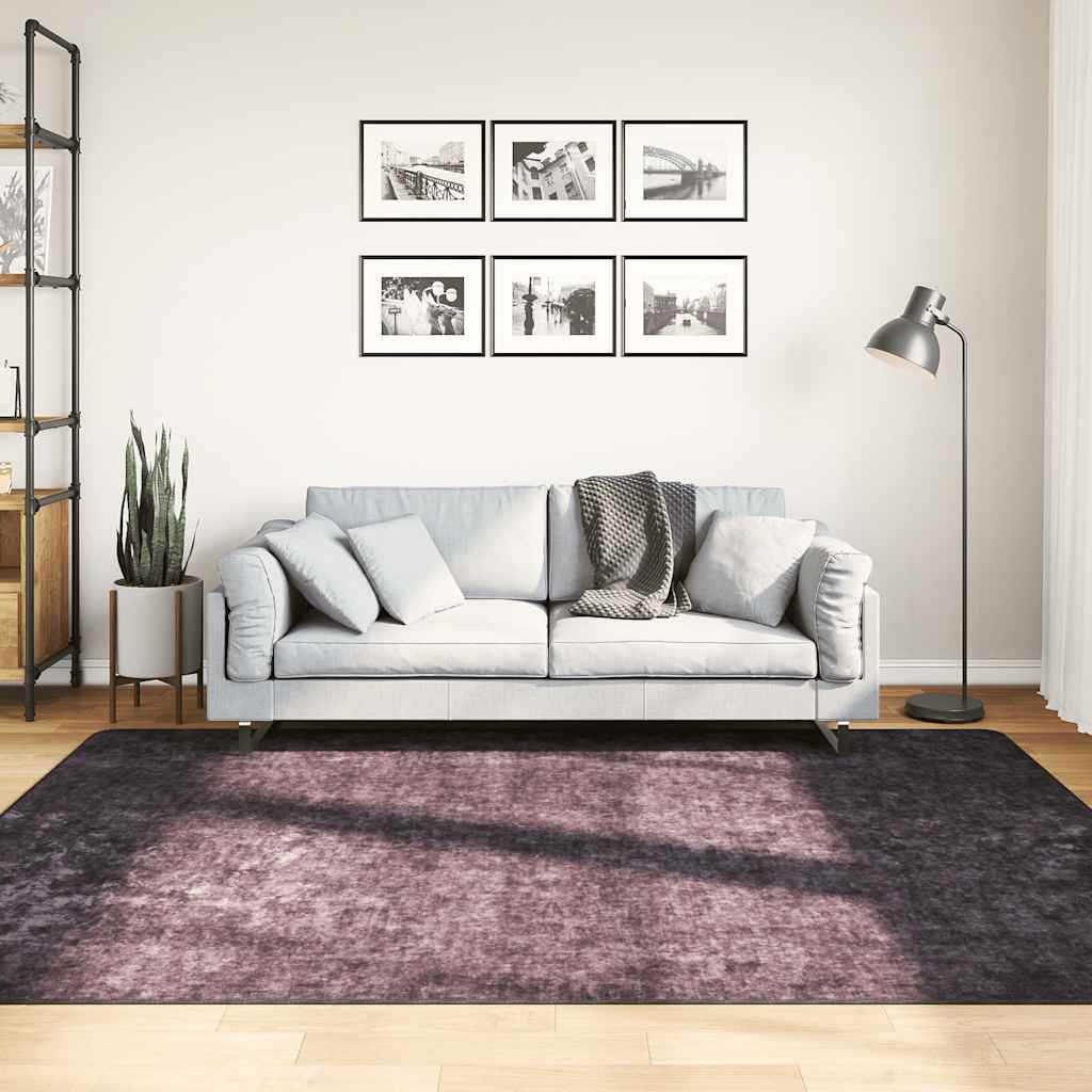 Rug Washable 160x230 cm Anthracite Anti Slip