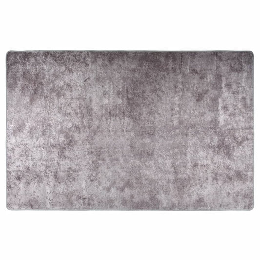 Rug Washable 80x150 cm Grey Anti Slip