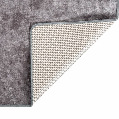 Rug Washable 80x150 cm Grey Anti Slip