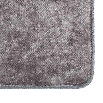 Rug Washable 80x150 cm Grey Anti Slip