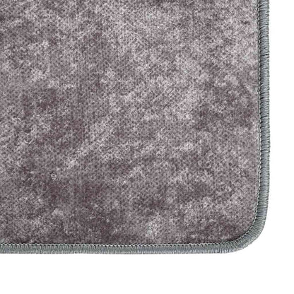 Rug Washable 80x300 cm Grey Anti Slip