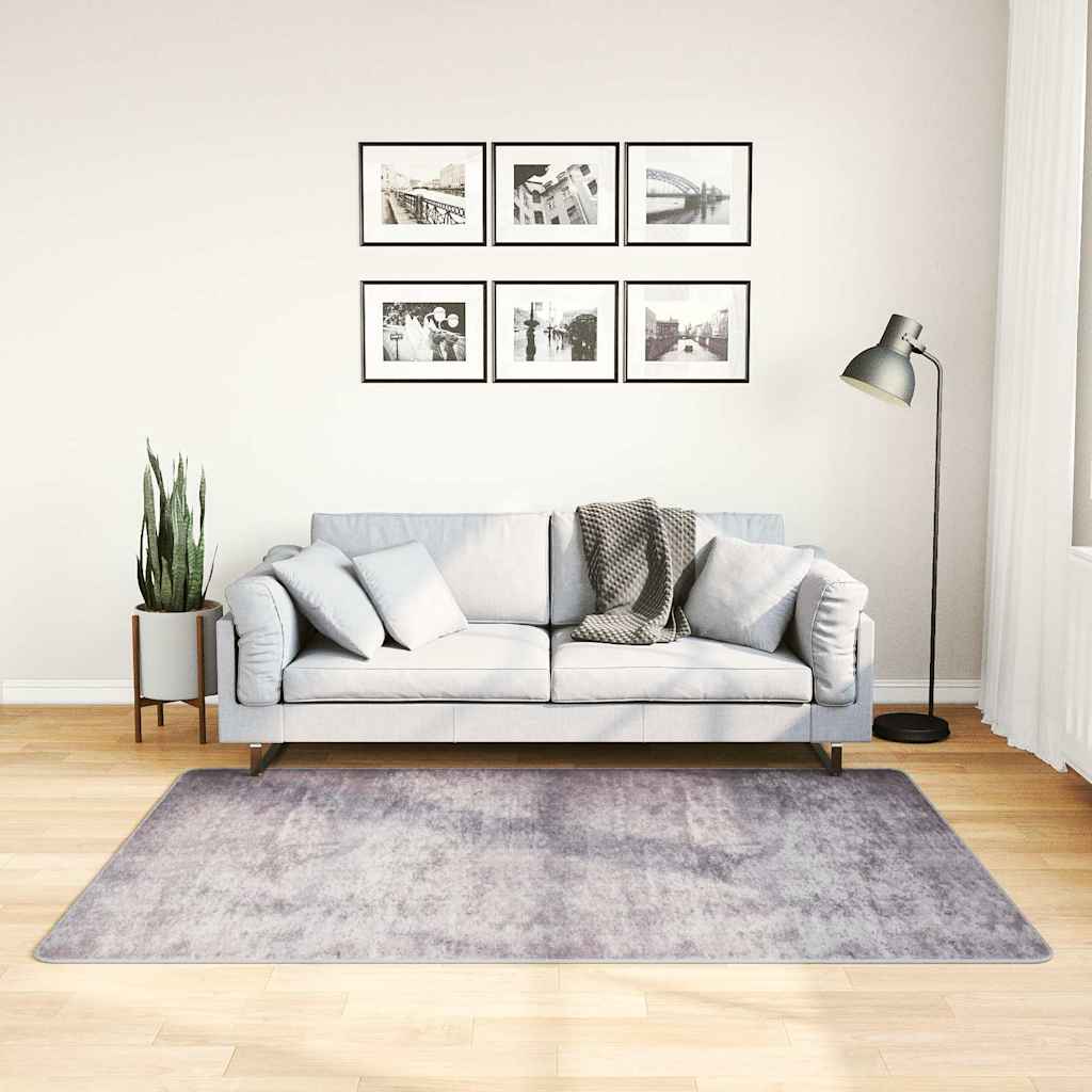 Rug Washable 120x180 cm Grey Anti Slip