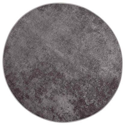 Rug Washable φ120 cm Grey Anti Slip