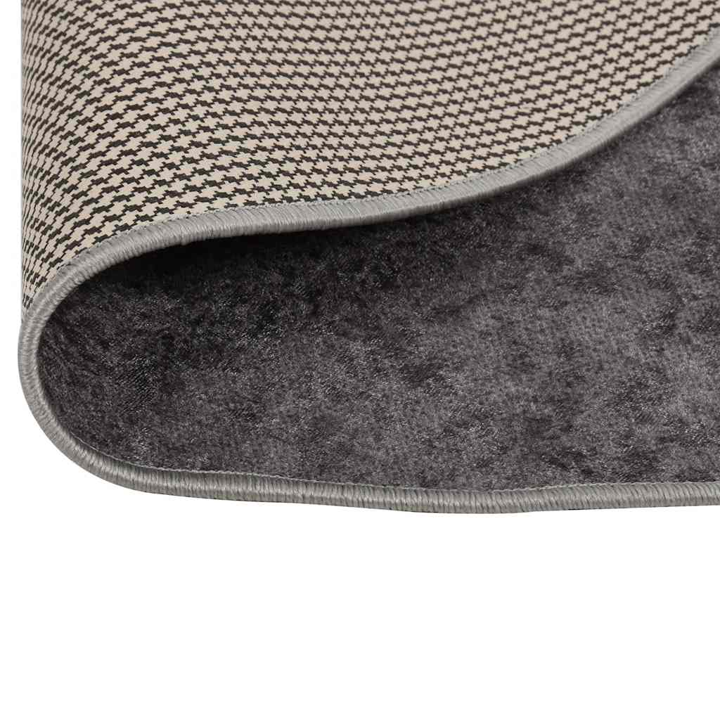 Rug Washable φ120 cm Grey Anti Slip