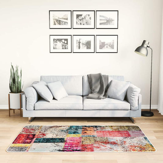 Rug Washable Patchwork 80x150 cm Multicolour Anti Slip