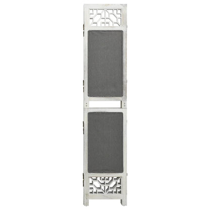 3-Panel Room Divider Grey 105x165 cm Fabric