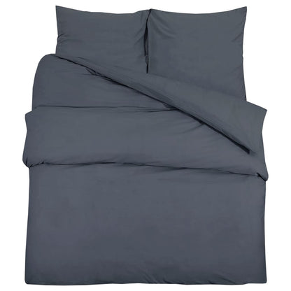 Duvet Cover Set Anthracite 200x200 cm Light-weight Microfiber