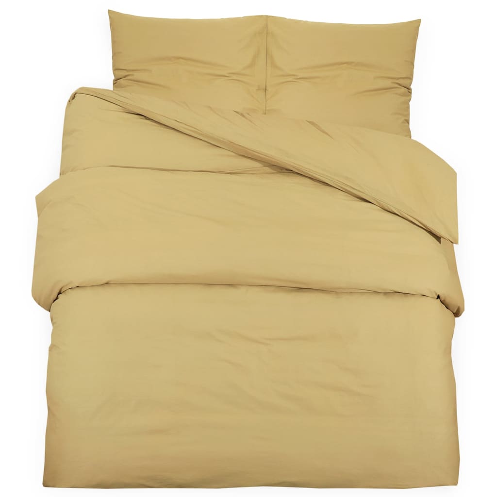 Duvet Cover Set Taupe 140x200 cm Light-weight Microfiber