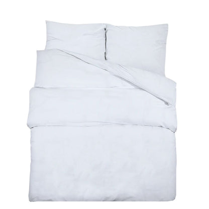 Duvet Cover Set White 135x200 cm Light-weight Microfiber