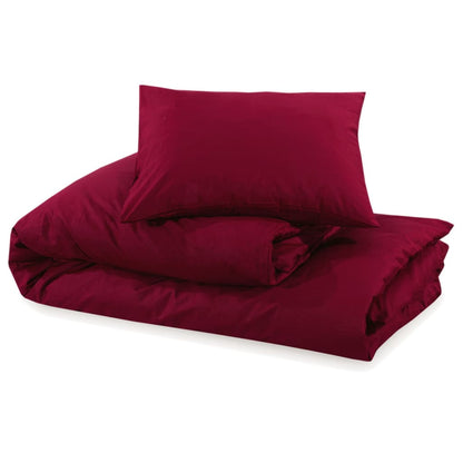 Duvet Cover Set Bordeaux 135x200 cm Light-weight Microfiber