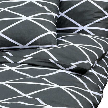 Duvet Cover Set Grey 260x220 cm Cotton