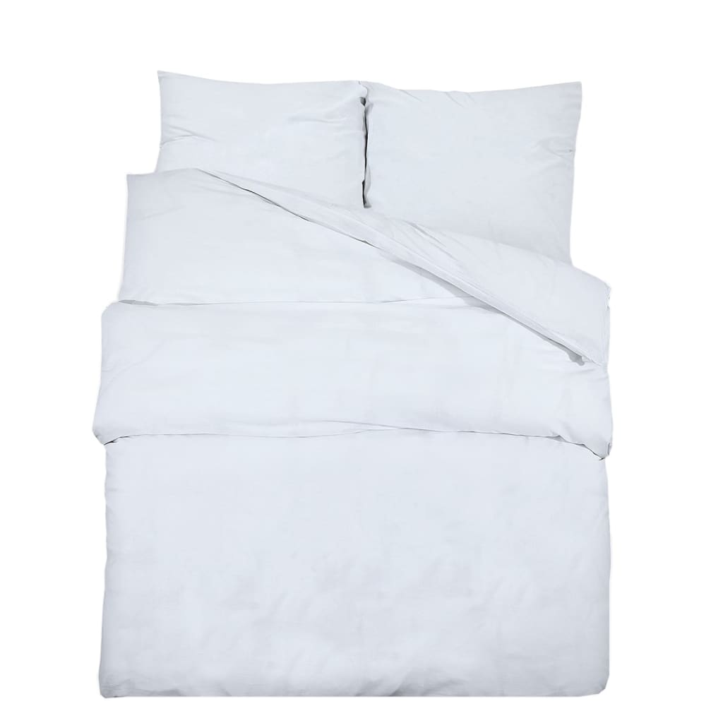 Duvet Cover Set White 135x200 cm Cotton