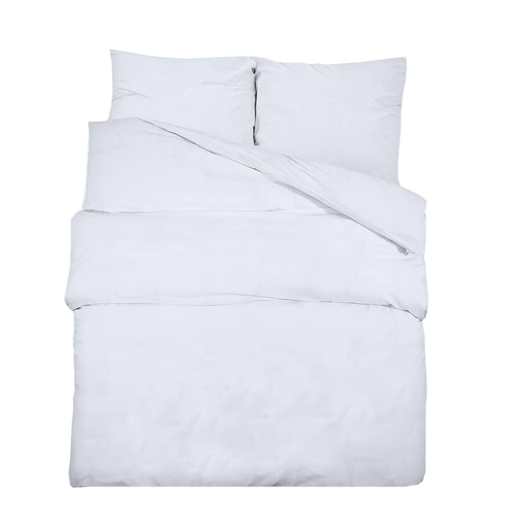 Duvet Cover Set White 135x200 cm Cotton