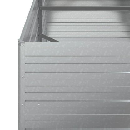Garden Raised Bed 160x80x77 cm Galvanized Steel Silver