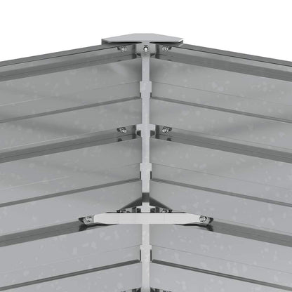 Garden Raised Bed 129x45 cm Galvanized Steel Silver