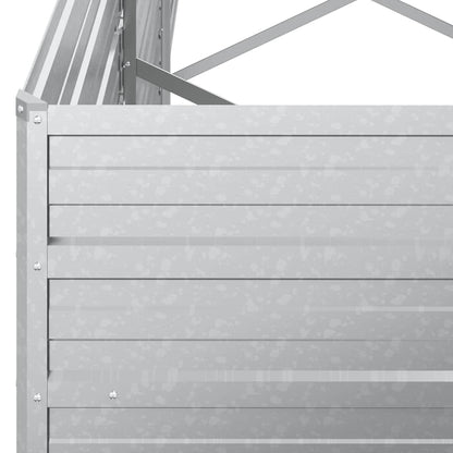 Garden Raised Bed 240x80x45 cm Galvanized Steel Silver