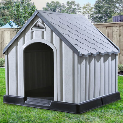 Dog House Grey 92x87x91 cm Plastic