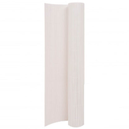 Double-Sided Garden Fence 90x400 cm White
