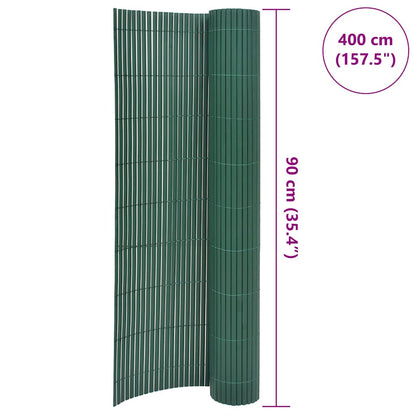 Double-Sided Garden Fence 90x400 cm Green