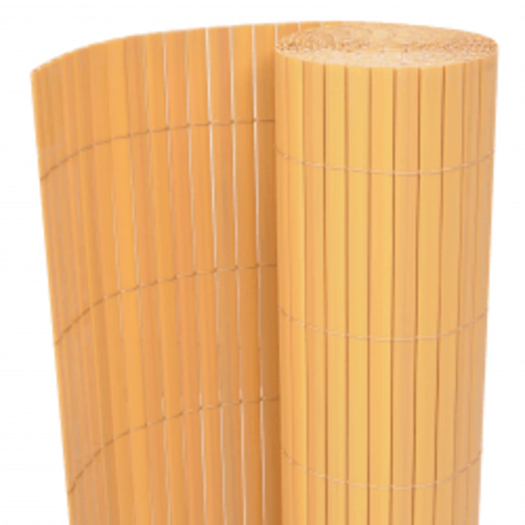 Double-Sided Garden Fence 90x400 cm Yellow
