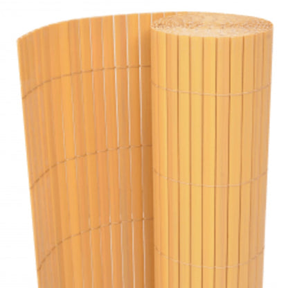 Double-Sided Garden Fence 90x400 cm Yellow