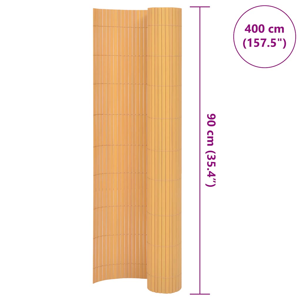 Double-Sided Garden Fence 90x400 cm Yellow