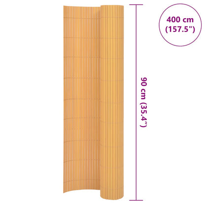 Double-Sided Garden Fence 90x400 cm Yellow