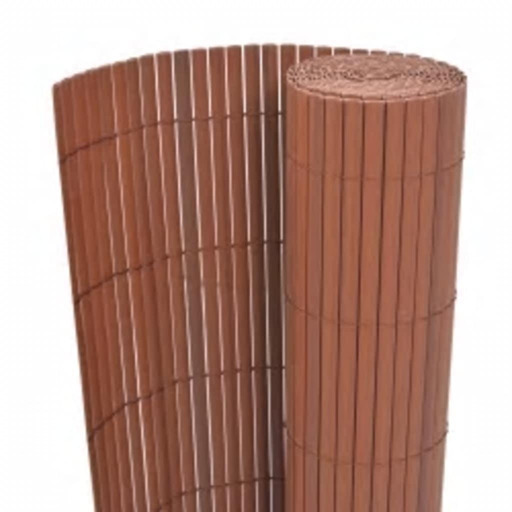 Double-Sided Garden Fence 110x500 cm Brown
