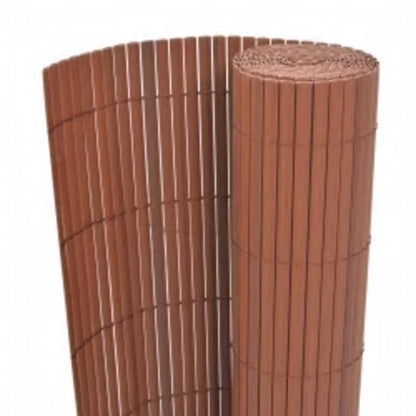 Double-Sided Garden Fence 110x500 cm Brown